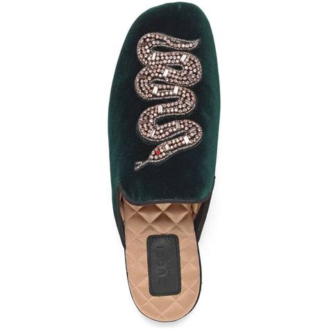 gucci black lawrence princetown crystal snake slide loafer|Gucci Mule shoes for Women .